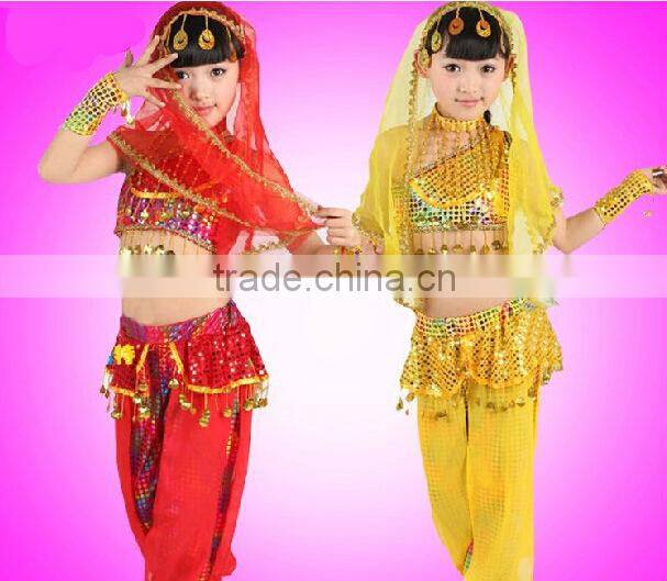 2014 Little girls Beautiful Indian Belly Dance Costume