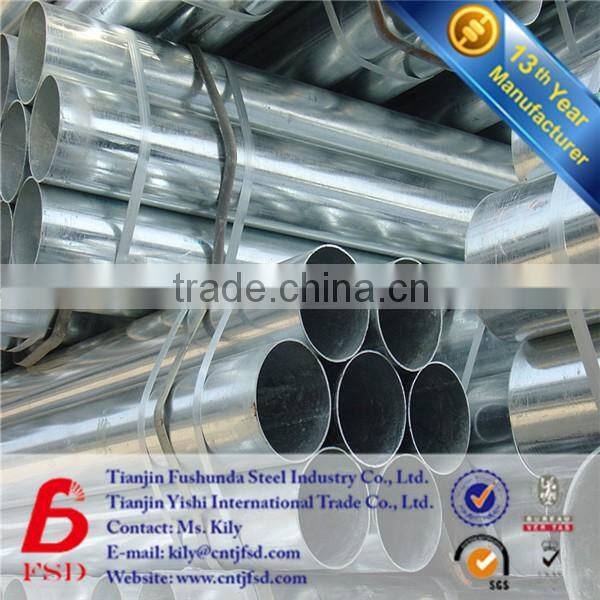ERW Welded Q235 Galvanized Pipe Steel Factory