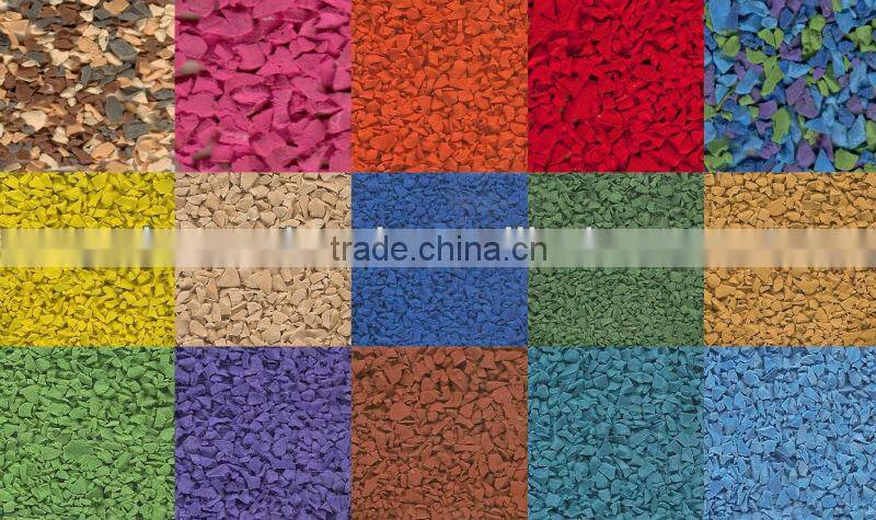 used tire chips produced by tire recycling machine