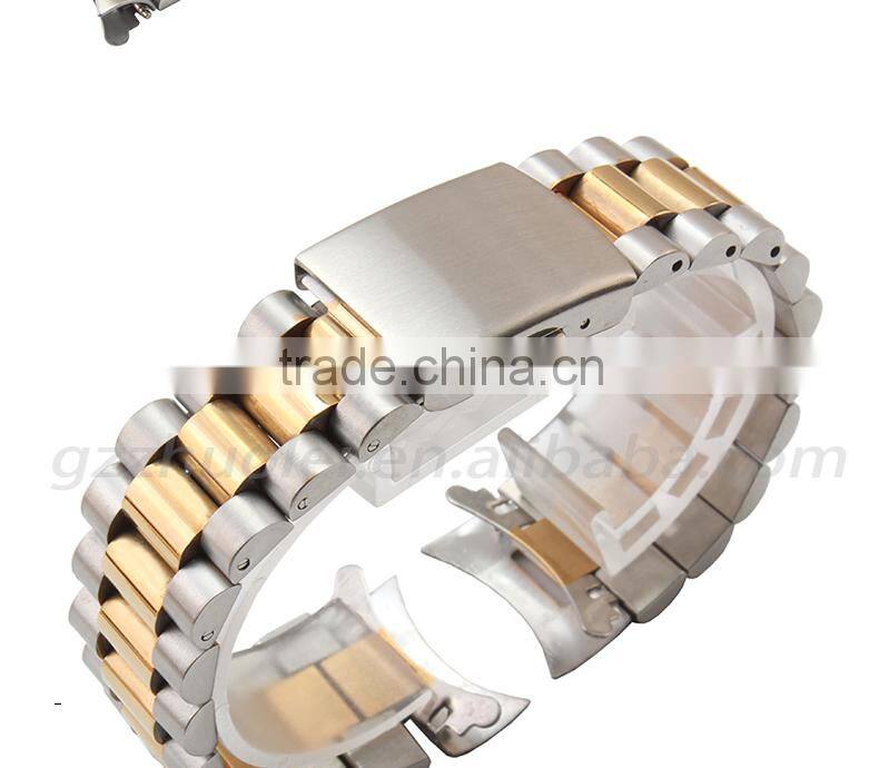 18mm high quality imported stainless steel watch bracelet for men's and women's with fashionable buckle Wholesale 3PCS