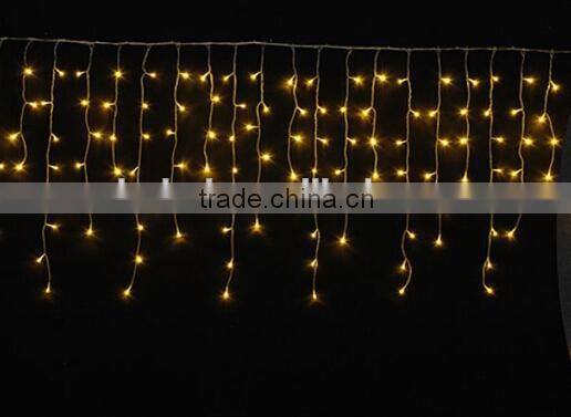 Led christmas icicle light on white rubber cable