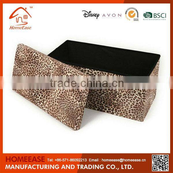 Wholesale collapsible made in china novelty leopard storage box