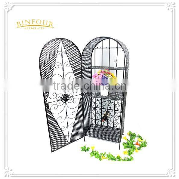 metal wine bottle holder wrought iron home storage rack