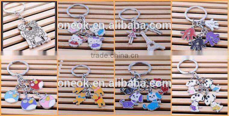 Fashion Resin Horse Charm Pendent Keychain Purse Bag Crystal Key Chain