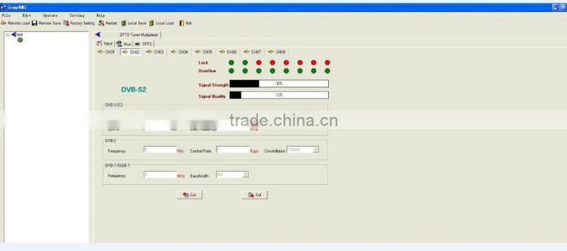 Professional Digital broadcasting gateway, DVB Headend Tuner S2 to IPTV Gateway