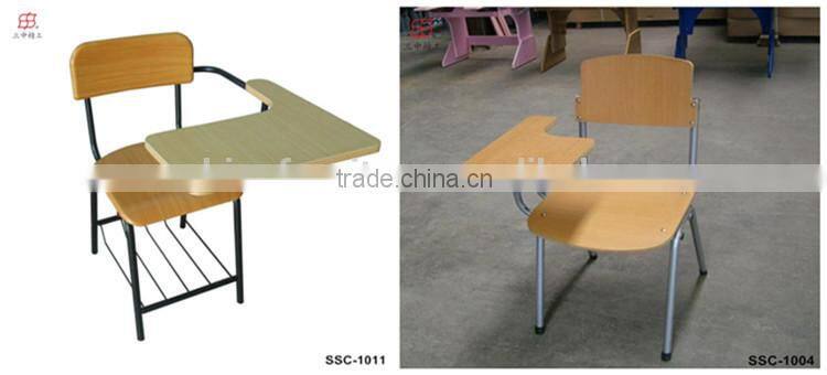 Wood School Furniture 9mm 12mm Plywood School Chair with Tablet