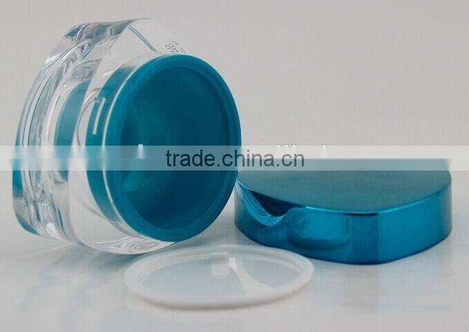 fancy acrylic lotion bottle with cover blue