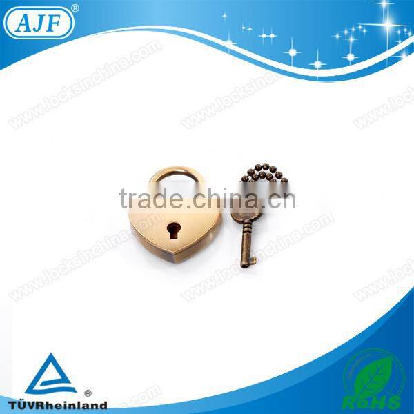 AJF brass lock bronze lock antique heart padlock