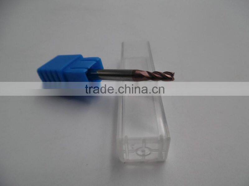 cheap china 2mm cutting dia 4 flutes HRC55 cnc solid end mill carbide