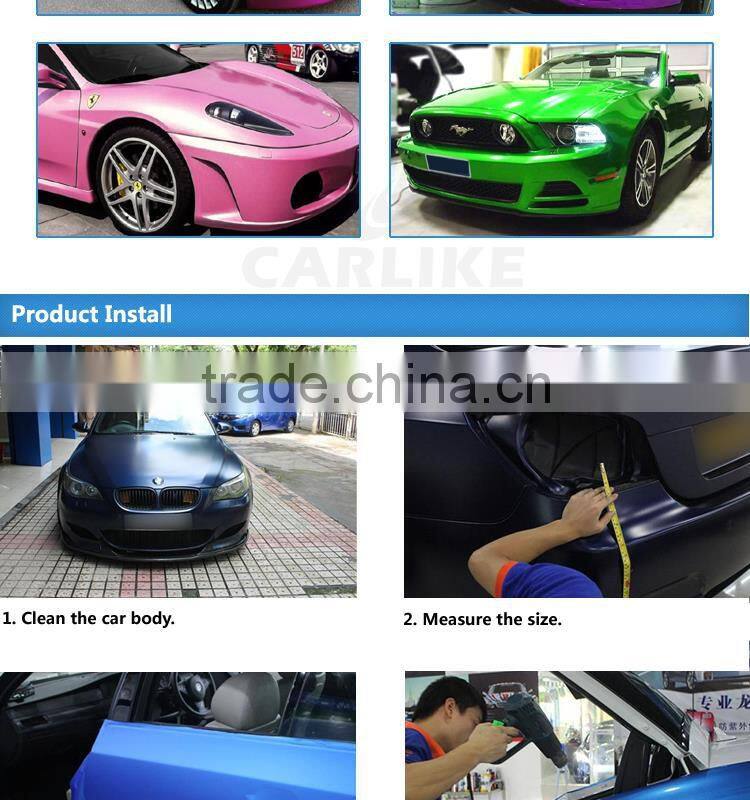 New Design 1.52x20m 5x65ft CARLIKE Candy-Colored Car Wrapping Vinyl Roll