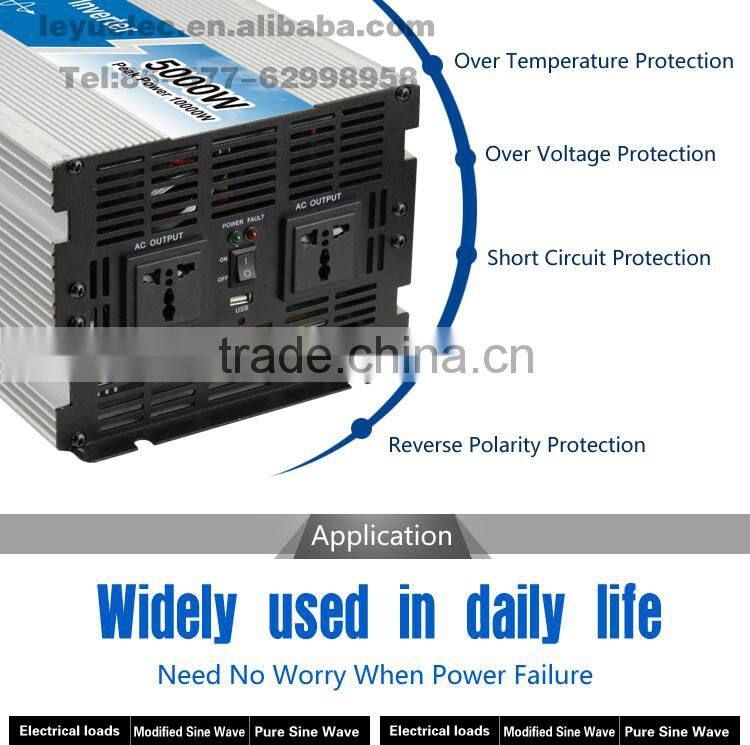 18 months warranty 5000w solar series 12v 24v 48v pure sine wave power inverter