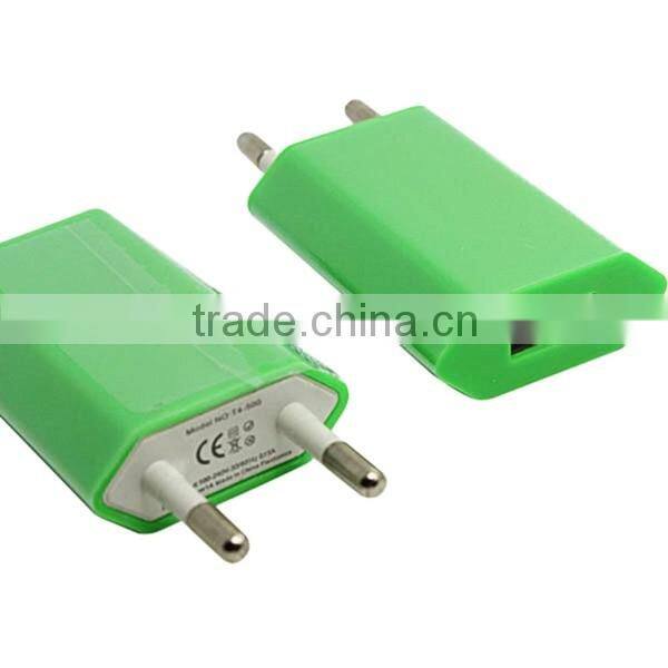 CE ROSH Colorful EU/US/UK Plug AC Power Adapter wall USB car mobile phone smart IC charger for iphone android tablet