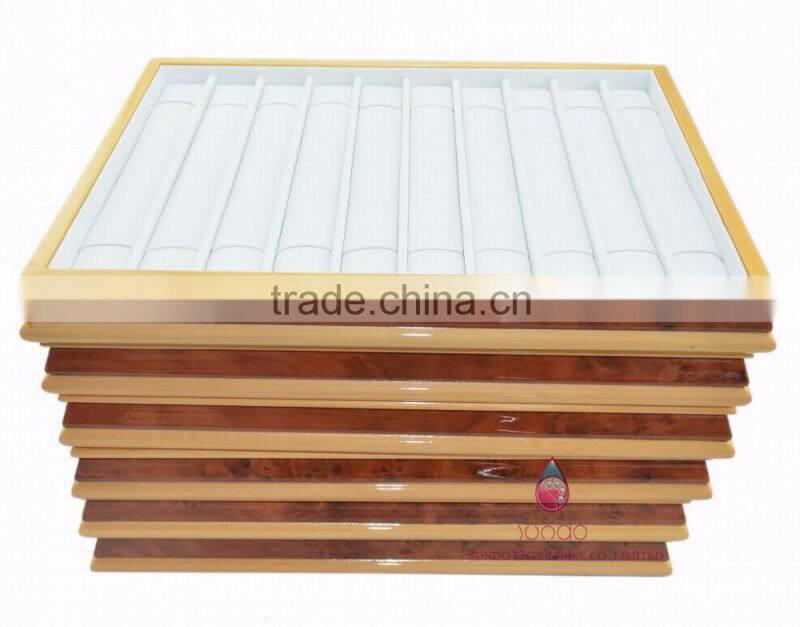 Custom wooden jewelry tray for ring pendant necklace bangle