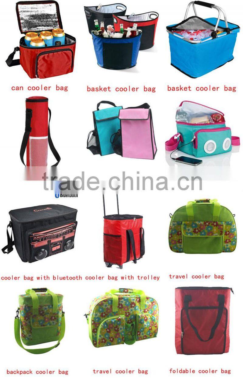 Good Quality 600D Polyester Trolley Cooler Bag With 4 Wheels