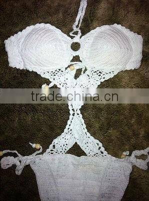 black extreme crochet monokini swimwear