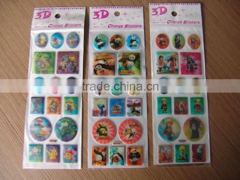 Supermarket Hot sale cheap kids cute puffy stickers/DIY decoration keyboard foam sticker