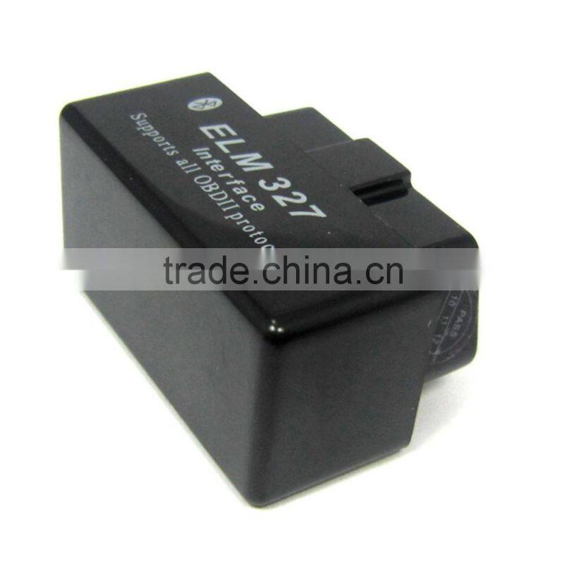 Super Mini elm327 black ELM327 v2.1 Bluetooth OBD2 OBDII auto Diagnostic Scanner Works on Android Symbian Windows