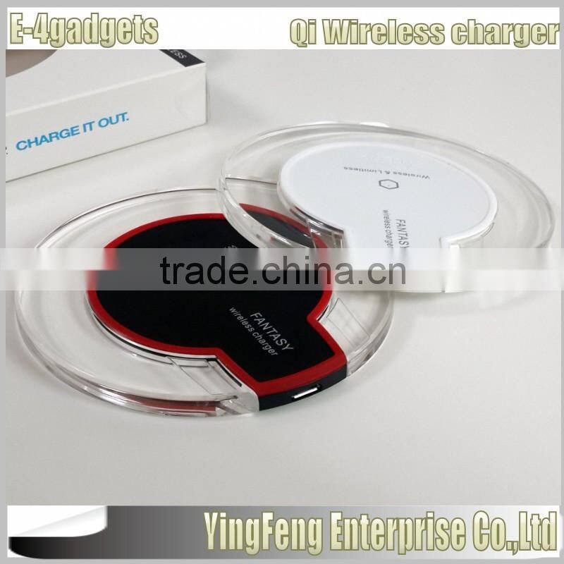 Qi Wireless charger Fantasy Crystal UFO Shape Charging pad with LED lighting for samsung galaxy S6 S7 edge wireless charger