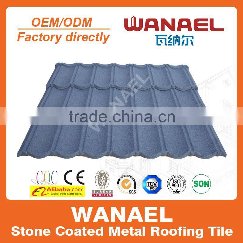 Super strong adhesive stone coated metal making roofing tiles