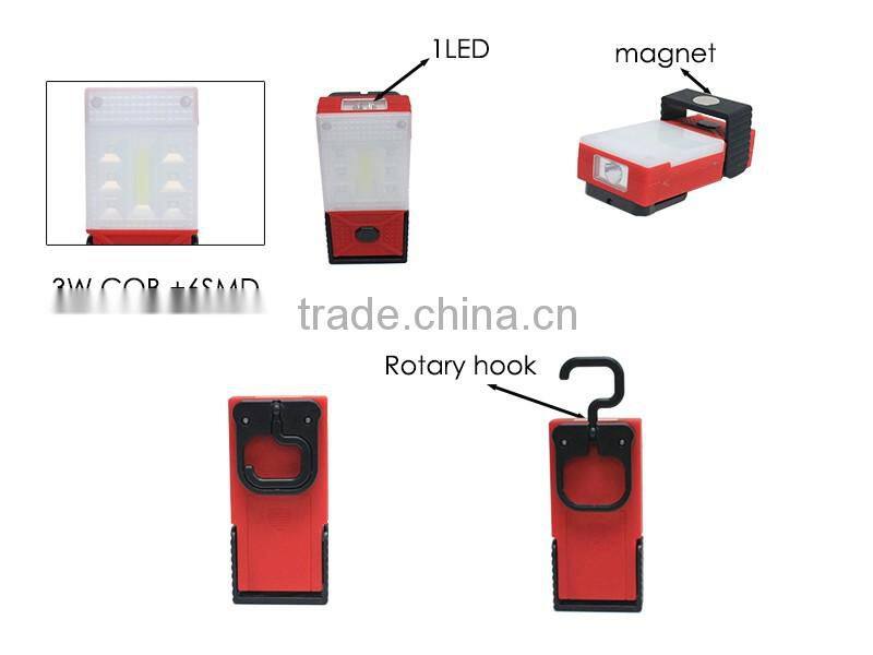 3*AAA Battery Power Supply COB Light/OFF/SMD Light/1 LED Magnetic Work Light