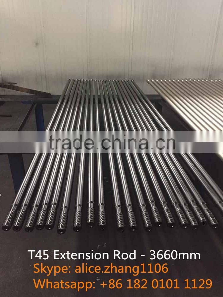 High Performance T38 T45 T51 3050mm 3660mm rock drill rod/ extension rod