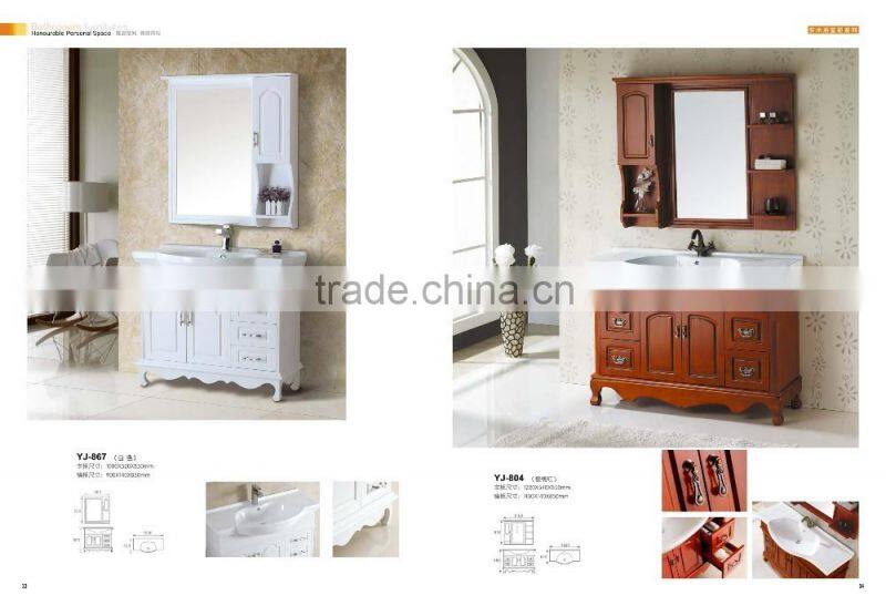 Simple design! waterpproof solid wood low price modern bathroom cabinet