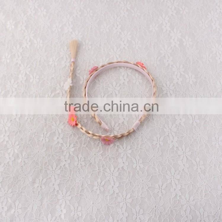 Girl's Cosplay human hair headband decoration party wigs