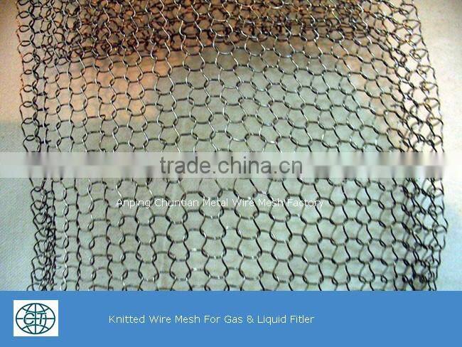 Knitted filter Wire Mesh for gas liquid filter