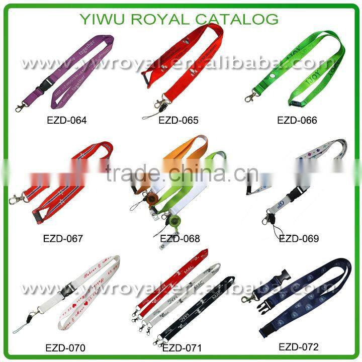 Popular Logo Imprint Polyester Single College Custom Lanyard