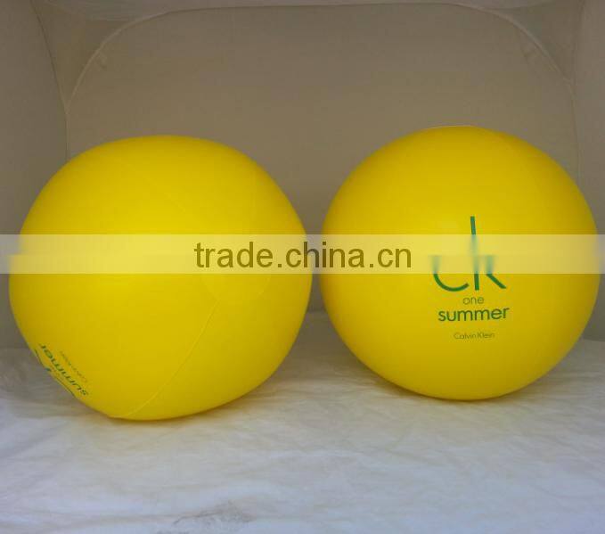 vivid color inflatable ball with white dots imprint, light orange adertising inflatable ball