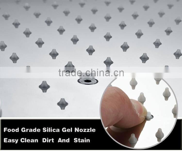 European shower jet system 360*500mm wall panel embeded ceiling rainfall shower head set with body jet