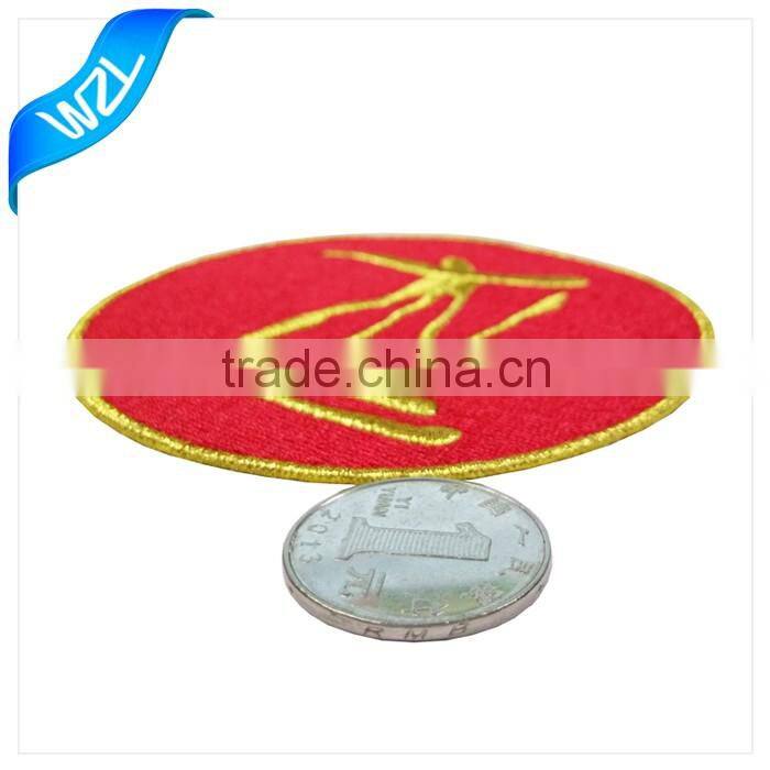 Machine made Vintage label Embroidery patch for jeans