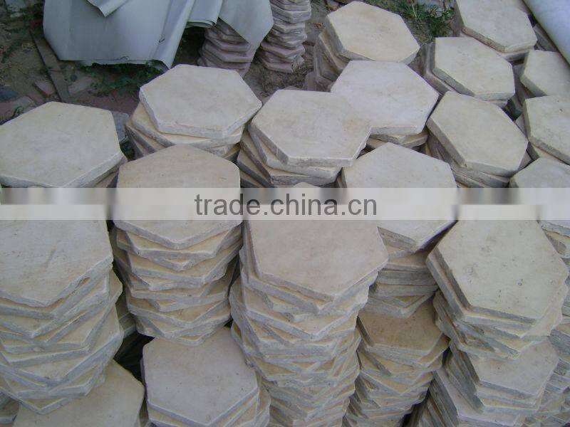 Beige color Handmade terracotta tiles