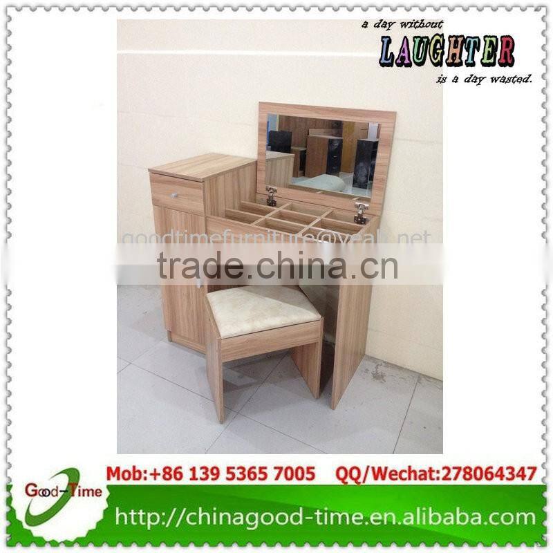 wooden modern makeup table with mirror dressing table with mirror