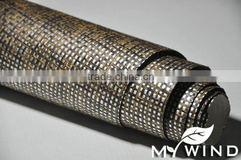 Natural textured silver metallic wallpaper