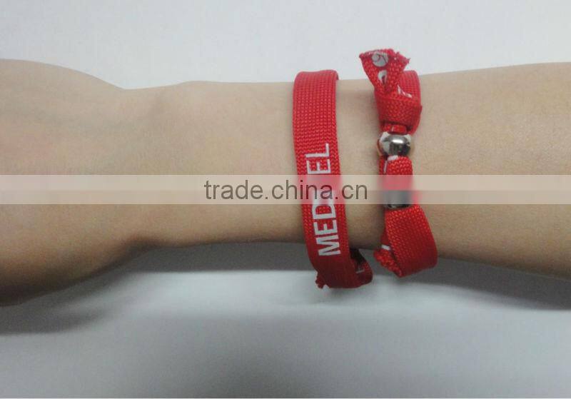 Fabric wrisbands, print polyester bracelets