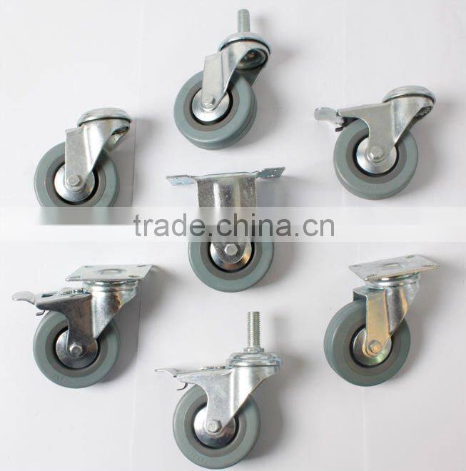 Grey rubber caster