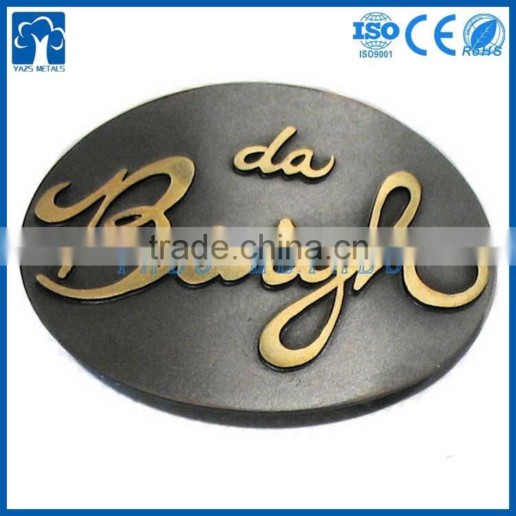 Manufacturer customized gun logo brass army belt buckle