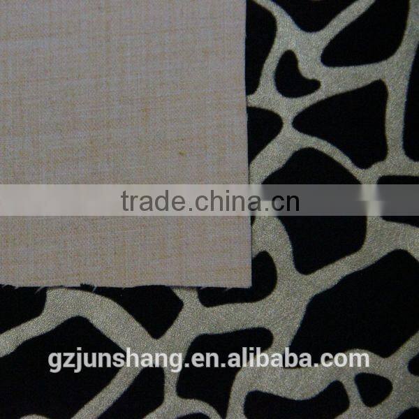 Hot sell PU material for sofa leather usage surface transfer flock