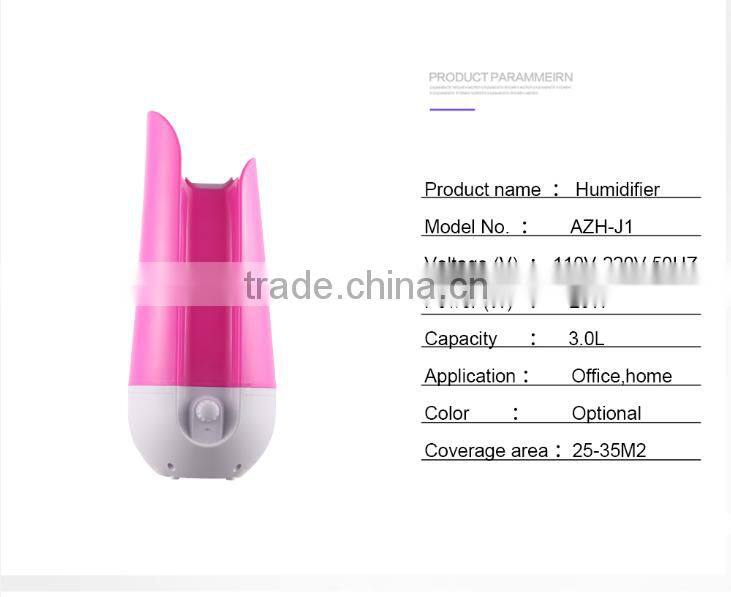 3L Capacity Indoor Ultrasonic Cool Mist Humidifier China Supplier