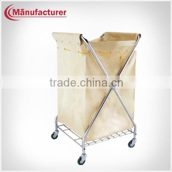 Stainless Steel Hotel Housekeeping Equipment/Hospital Cleaning Laundry Linen Cart
