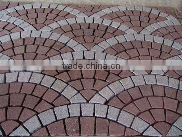 natural paving stone on mesh