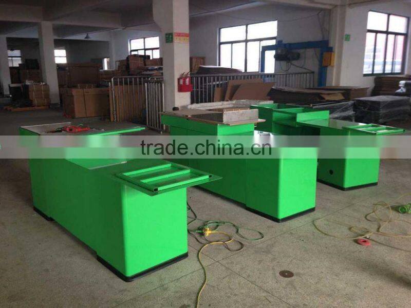 RH-CE002 electronic cash register machine Electric Cash Table With Conveyor Belt