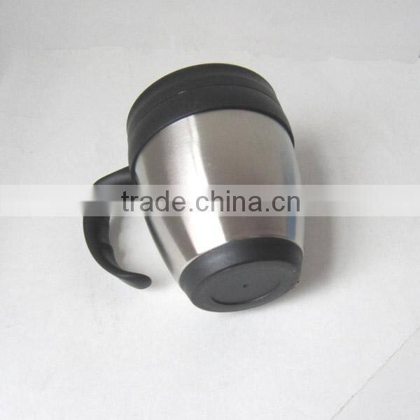 500ml double wall500ml double wall stainless steel tankards with plasitc inner & handle stainless steel outer