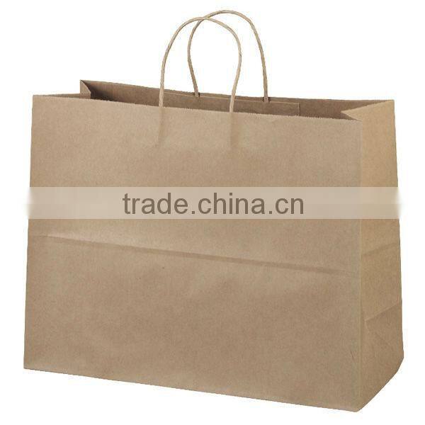 Custom brown kraft paper bag, Brown paper bag, Luxury paper shopping bag made in Guangzhou