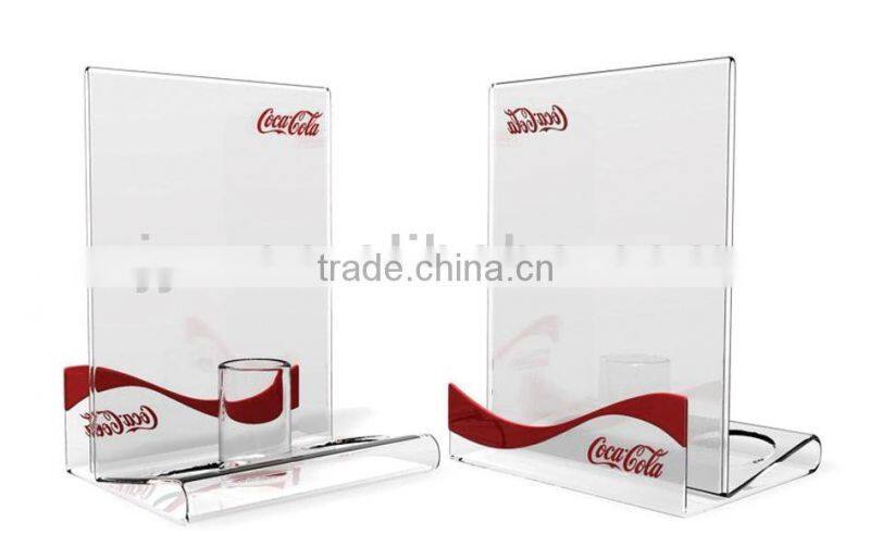 Simple A4 size acrylic table menu holder