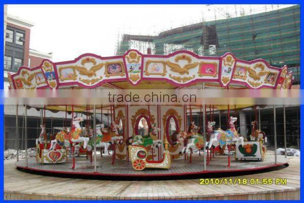 Playground theme park rides - 3 seats mini carousel