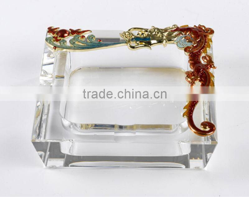 RORO enamel crystal glass ashtray