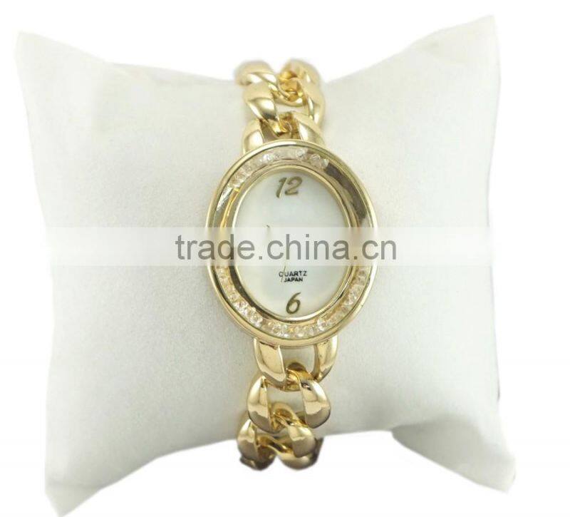 Analogous Metal good plating fit wrists specialize design crystal on the face Bracelet Watch For Women