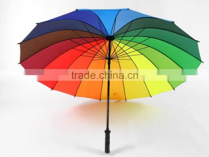 16k deluxe bright color rainbow umbrella